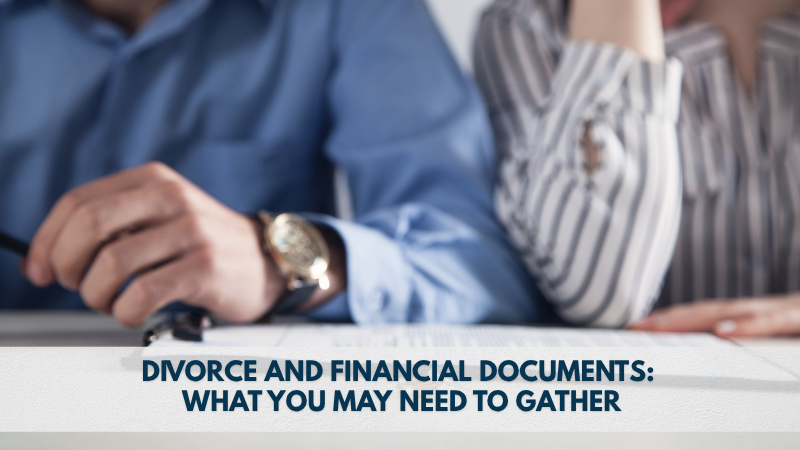 Divorce financial documents